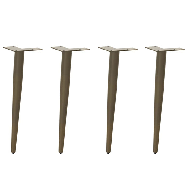 Konische Couchtischbeine aus Stahl, 4er Set