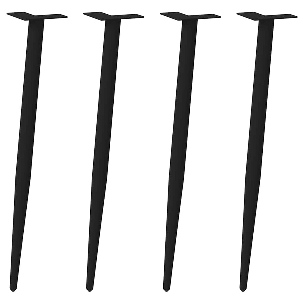 Konische Tischbeine Schwarz, 4er Set