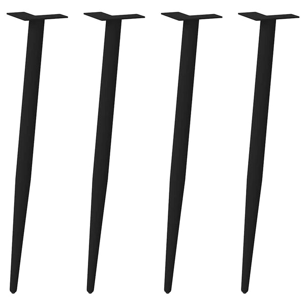 Konische Tischbeine Schwarz, 4er Set