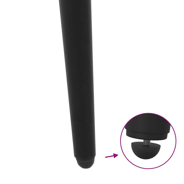 Konische Tischbeine Schwarz, 4er Set