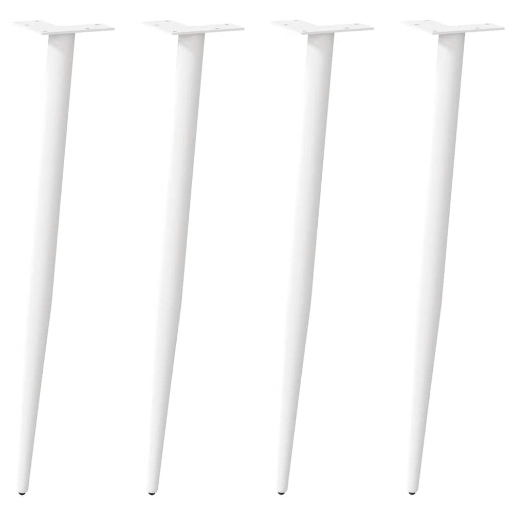 Weiße Konsolentischbeine, konisch, 72-73cm, 4er-Set