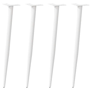 Weiße Konsolentischbeine, konisch, 72-73cm, 4er-Set