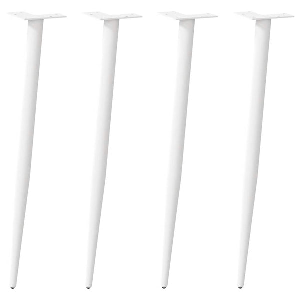 Weiße Konsolentischbeine, konisch, 72-73cm, 4er-Set