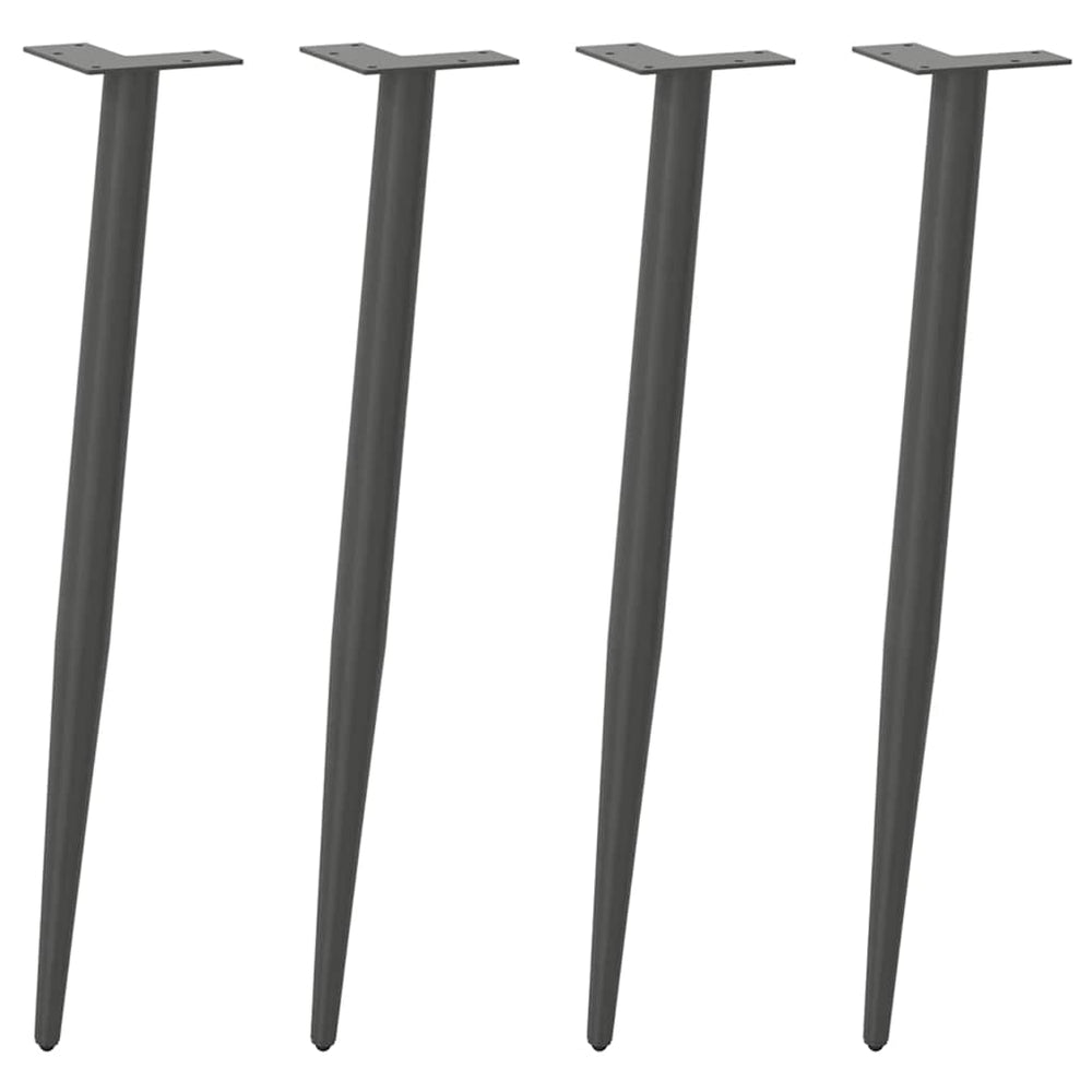 Konsolentischbeine Anthrazit Konisch 4er-Set