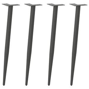 Konsolentischbeine Anthrazit Konisch 4er-Set