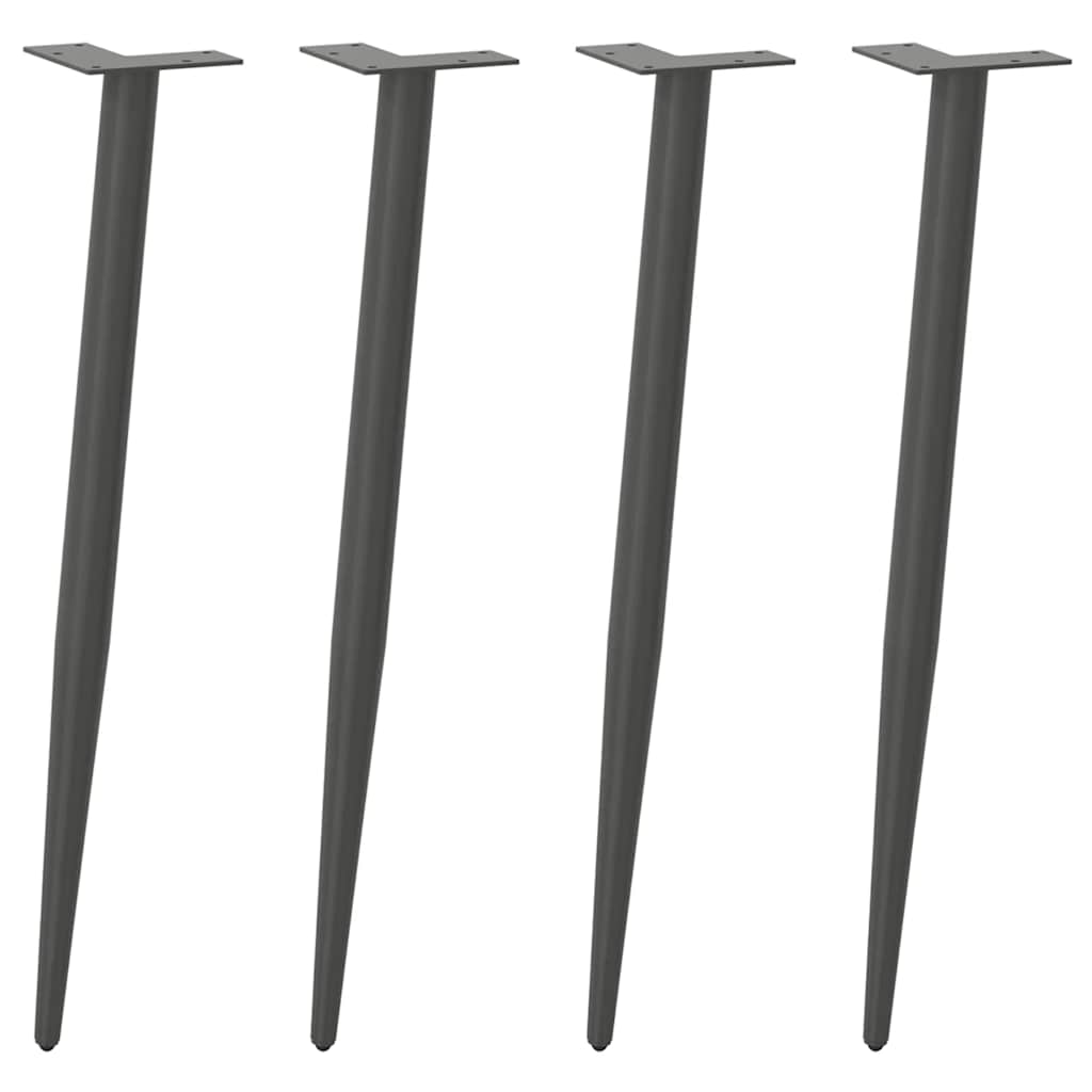 Konsolentischbeine Anthrazit Konisch 4er-Set