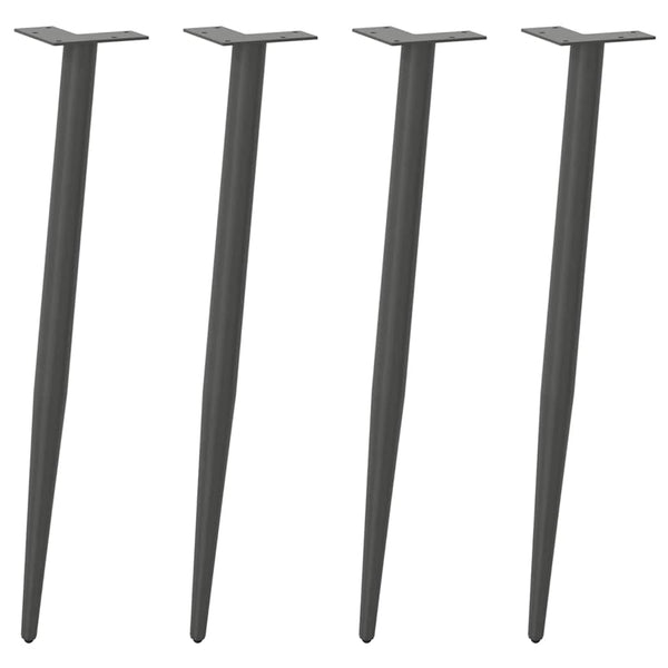 Konsolentischbeine Anthrazit Konisch 4er-Set