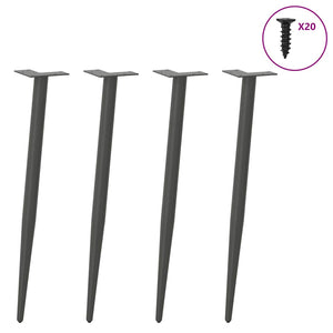 Konsolentischbeine Anthrazit Konisch 4er-Set