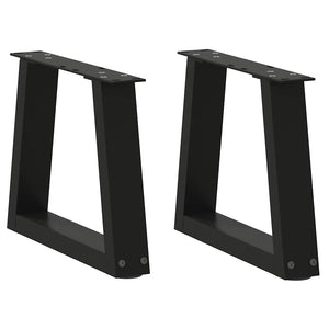 Couchtischbeine V-Form Schwarz Stahl 30cm, 2er-Set