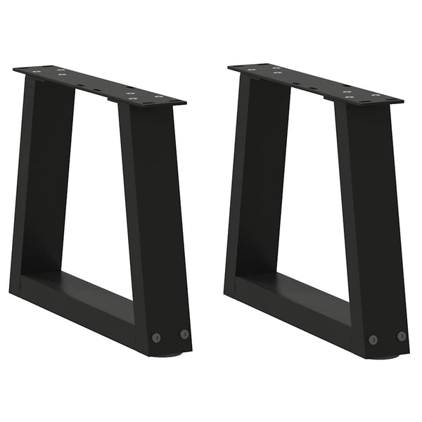 Couchtischbeine V-Form Schwarz Stahl 30cm, 2er-Set