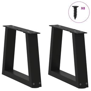 Couchtischbeine V-Form Schwarz Stahl 30cm, 2er-Set