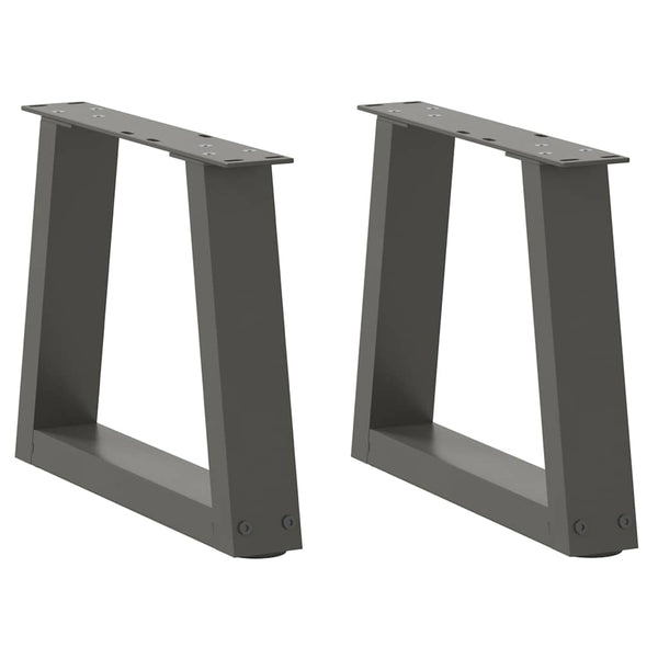 Couchtischbeine V-Form Anthrazit Stahl