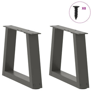 Couchtischbeine V-Form Anthrazit Stahl