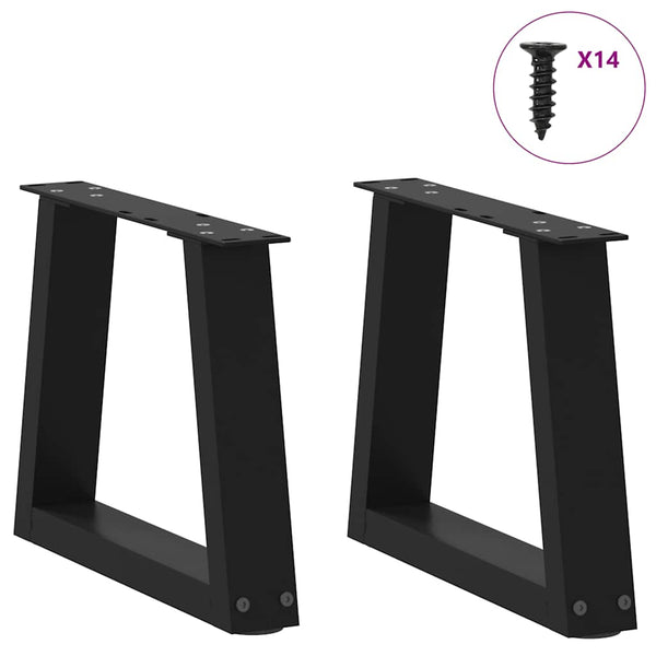 Couchtischbeine V-Form Schwarz Stahl
