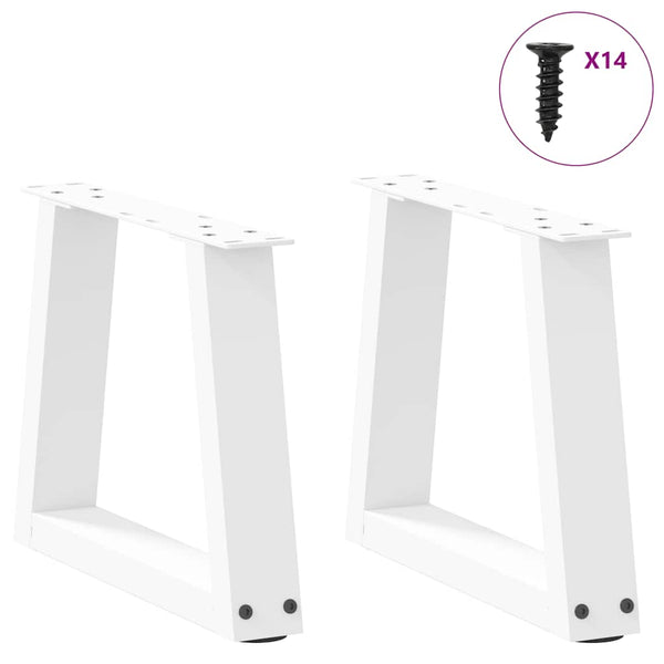 V-Form Couchtischbeine, 40 cm, Weiß, 2er-Set