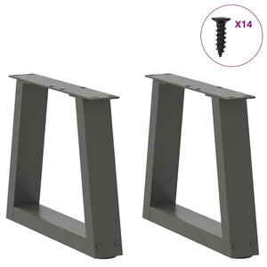 Anthrazit Couchtischbeine V-Form, 2er-Set