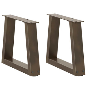 V-Form Couchtischbeine, Naturstahl, 40 cm, 2er Set