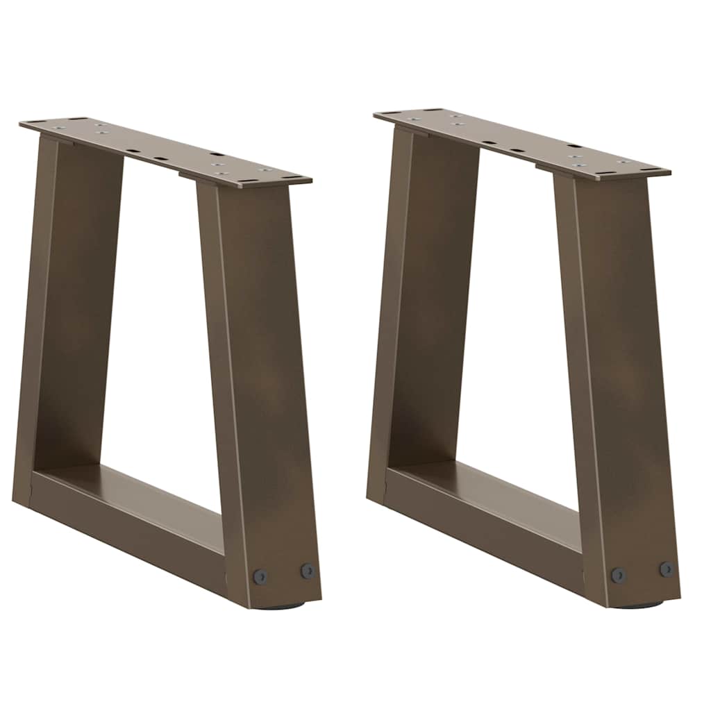 V-Form Couchtischbeine, Naturstahl, 40 cm, 2er Set