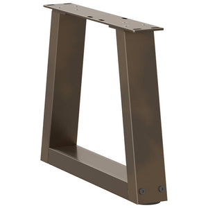 V-Form Couchtischbeine, Naturstahl, 40 cm, 2er Set
