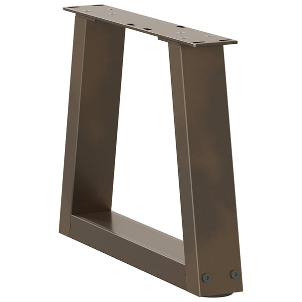 V-Form Couchtischbeine, Naturstahl, 40 cm, 2er Set