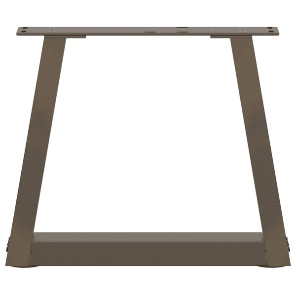 V-Form Couchtischbeine, Naturstahl, 40 cm, 2er Set