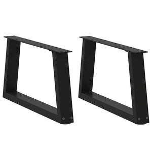 Couchtischbeine V-Form Schwarz 50 cm, 2er Set