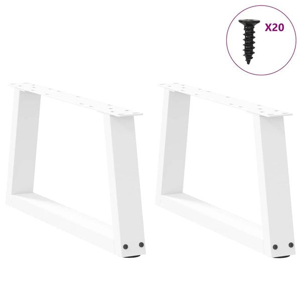 V-Form Couchtischbeine Weiß, 2er Set
