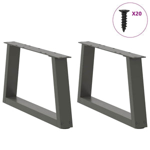 Couchtischbeine V-Form Anthrazit 50 cm, 2er Set