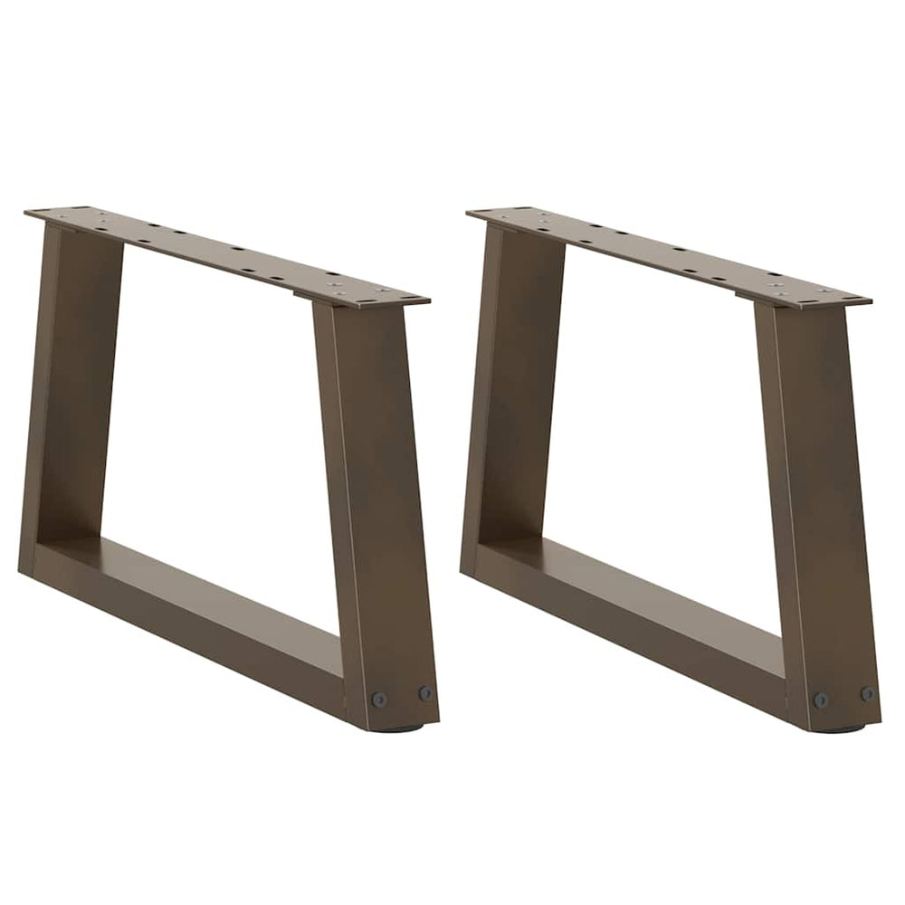 V-Form Couchtischbeine, Stahl Natur, 2er Set
