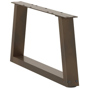 V-Form Couchtischbeine, Stahl Natur, 2er Set
