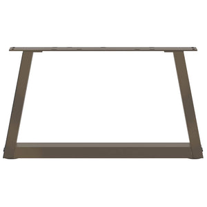 V-Form Couchtischbeine, Stahl Natur, 2er Set