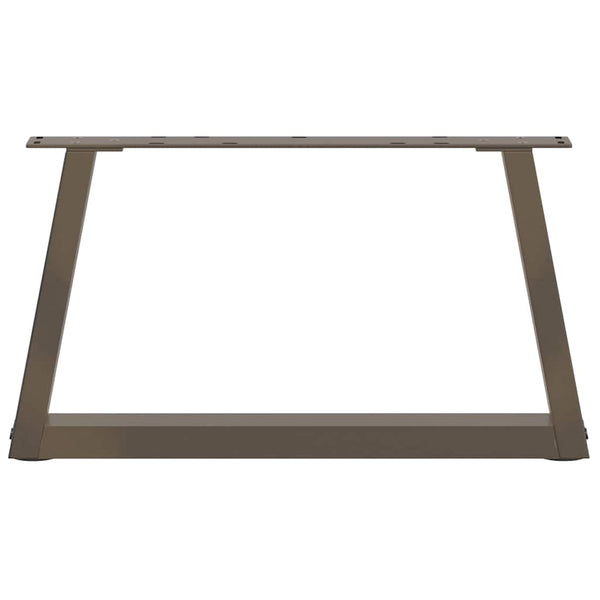 V-Form Couchtischbeine, Stahl Natur, 2er Set