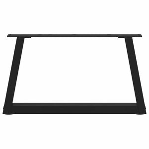 Couchtischbeine V-Form Schwarz Stahl 60cm (2er-Set)