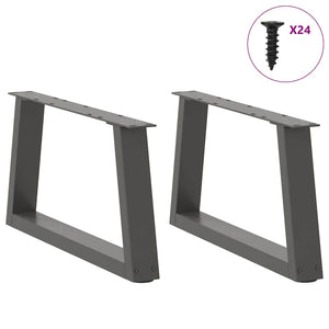 Couchtischbeine V-Form Anthrazit, 2er-Set