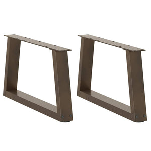 Couchtischbeine V-Form Stahl Natur 60cm