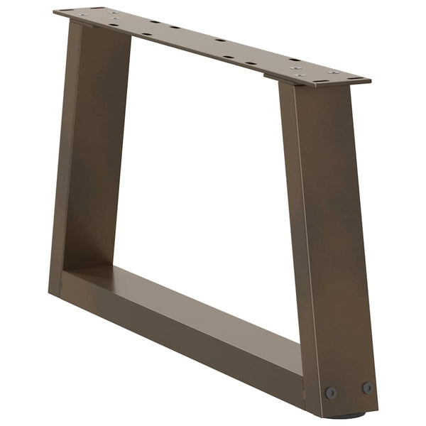Couchtischbeine V-Form Stahl Natur 60cm