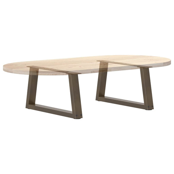 Couchtischbeine V-Form Stahl Natur 60cm