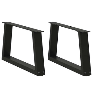 Couchtischbeine V-Form, Schwarz, 70 cm, 2er-Set