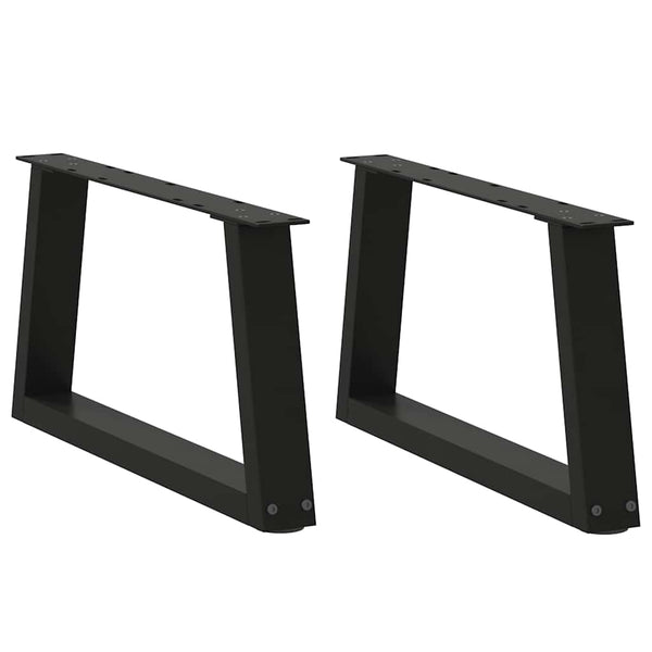 Couchtischbeine V-Form, Schwarz, 70 cm, 2er-Set