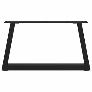 Couchtischbeine V-Form, Schwarz, 70 cm, 2er-Set