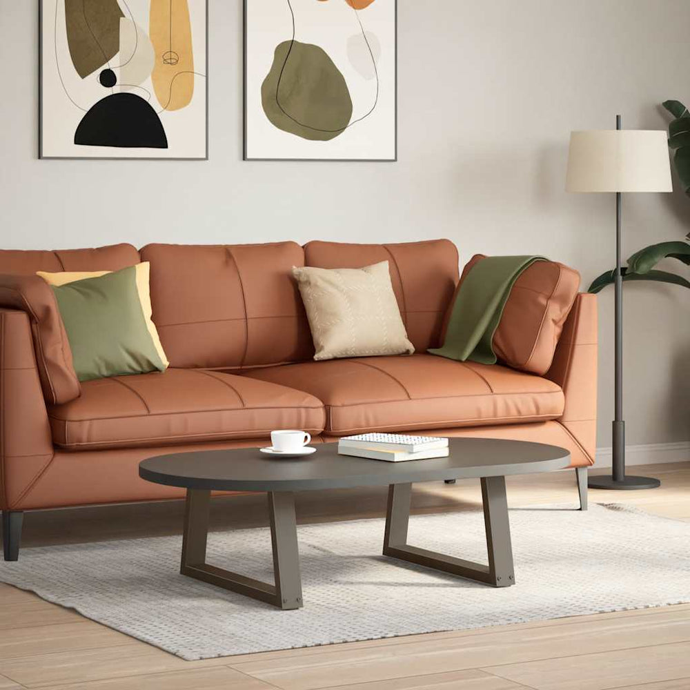 Couchtischbeine V-Form, Stahl Natur, 70 cm, 2er-Set