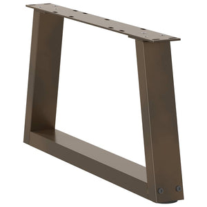Couchtischbeine V-Form, Stahl Natur, 70 cm, 2er-Set