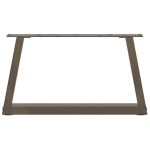 Couchtischbeine V-Form, Stahl Natur, 70 cm, 2er-Set
