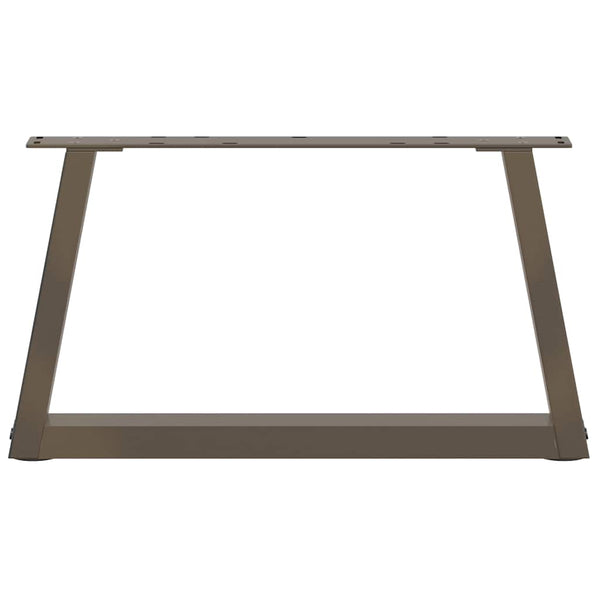 Couchtischbeine V-Form, Stahl Natur, 70 cm, 2er-Set