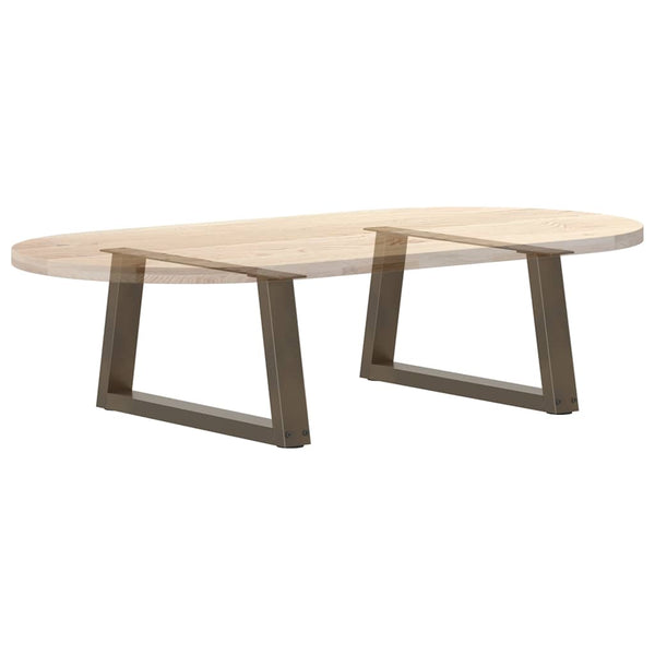 Couchtischbeine V-Form, Stahl Natur, 70 cm, 2er-Set