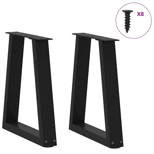 Schwarze V-Form Couchtischbeine, 2er Set