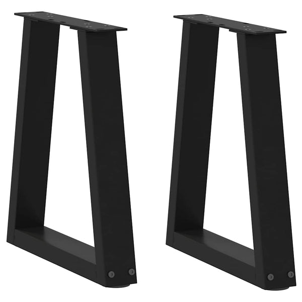 V-Form Couchtischbeine Schwarz Stahl, 2er-Set