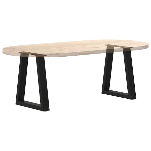V-Form Couchtischbeine Schwarz Stahl, 2er-Set