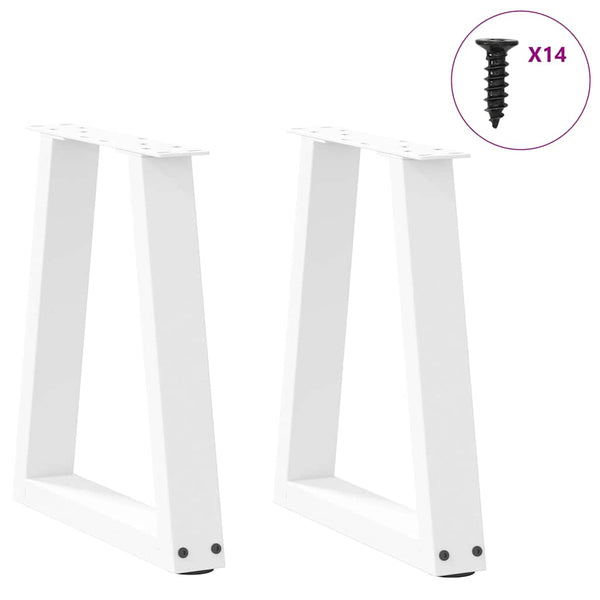 Weiße V-Form Couchtischbeine, 38 cm, 2er Set