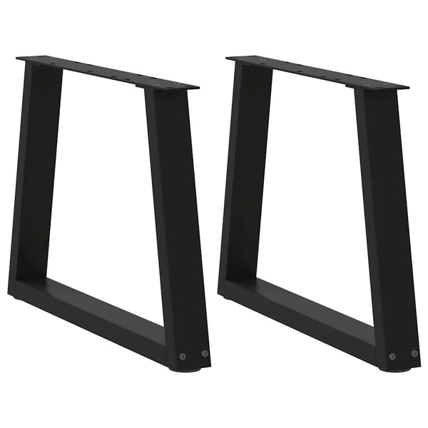 V-Form Couchtischbeine, Schwarz, 50 cm, 2er-Set